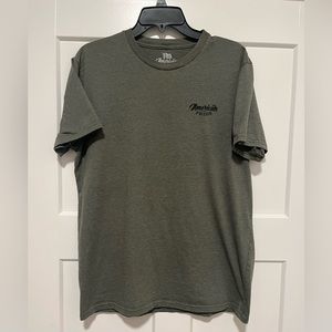 Mens Large OD Green Patriot Theme‎ Shirt Cotton USA Liberty or Death